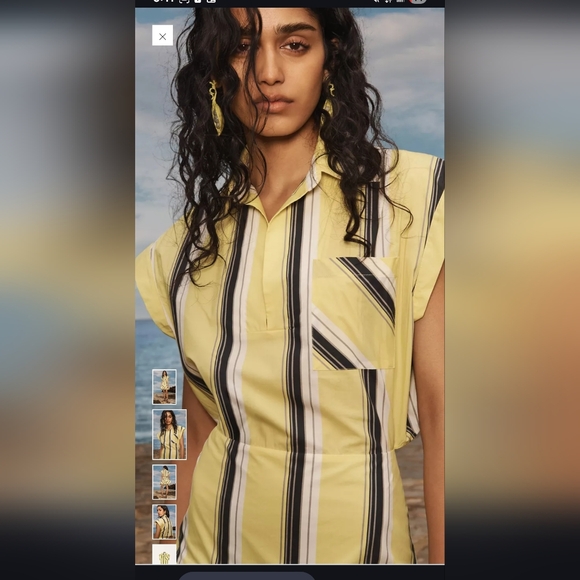 Zara Yellow and Black Striped Mini Dress Zara Yellow and Black Striped Mini Dress